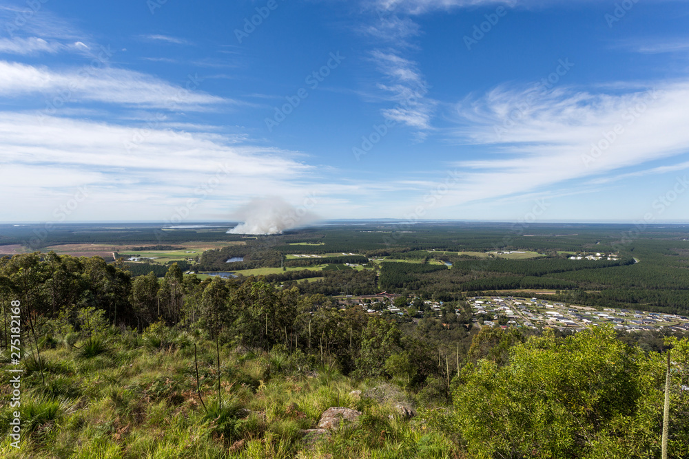 Glass House Mountains – Views from Mount Beerburrum Summit Glass House Mountains – Views from Mount Beerburrum Summit