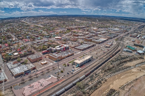 Aerial View of Gallup, New Mexico on Interstate 40