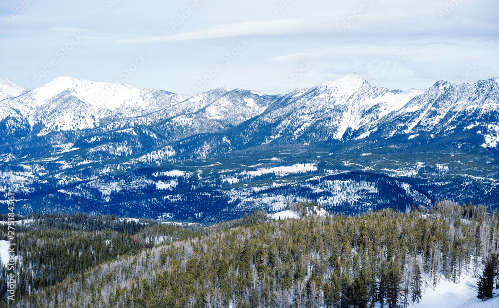 Snow filled mountains of Montana