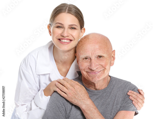 Elderly man with doctor on ...
