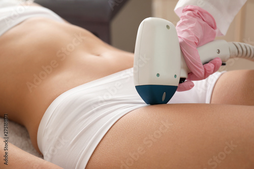 Beautiful woman undergoing ...