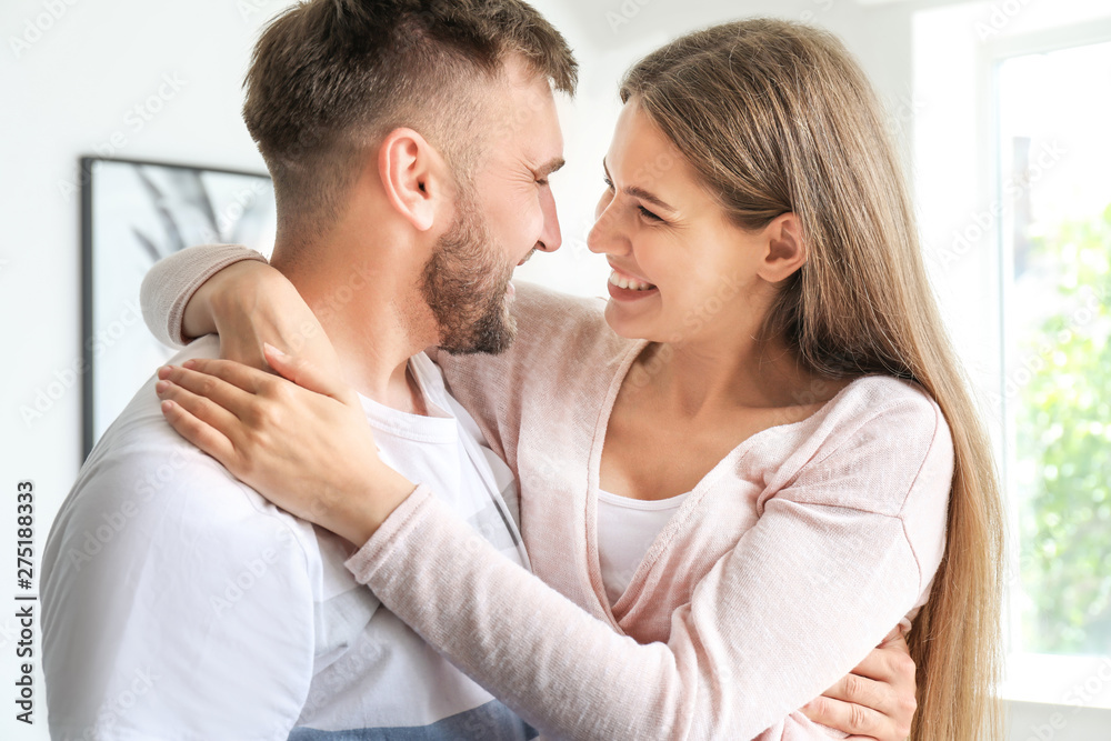 Portrait of happy young couple at home Portrait of happy young couple at home