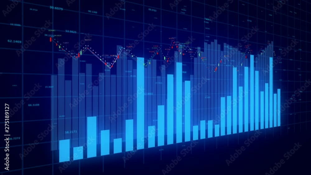 4K financial and stock chart;Business digital Data trend hud Graph;Stock Market;flowing counters of numbers. 4K financial and stock chart;Business digital Data trend hud Graph;Stock Market;flowing counters of numbers.