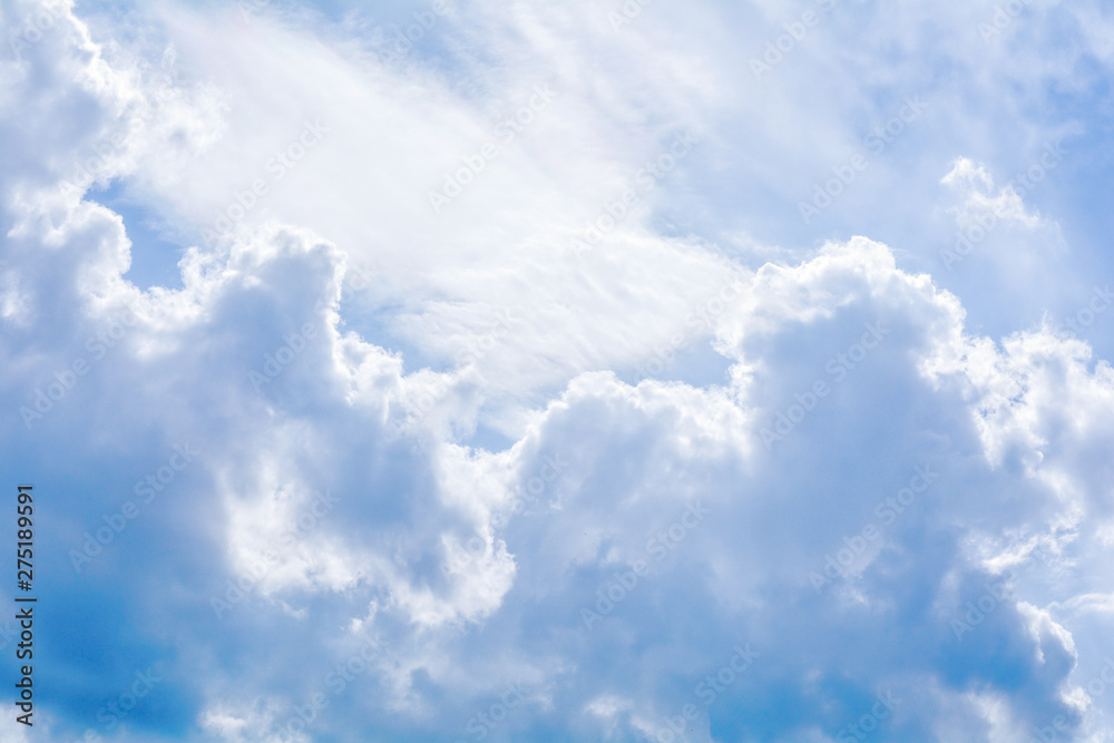 Blue sky background and fluffy white cloud in sunny day Blue sky background and fluffy white cloud in sunny day