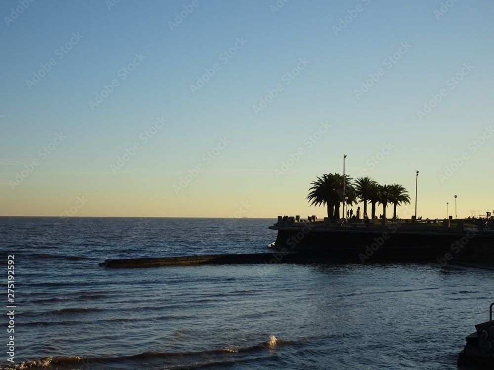 Pocitos Beach, a beach in Montevideo, is entirely within the Pocitos neighborhood. It is located on the banks of the Rio de la Plata and borders the entire Rambla República del Perú.