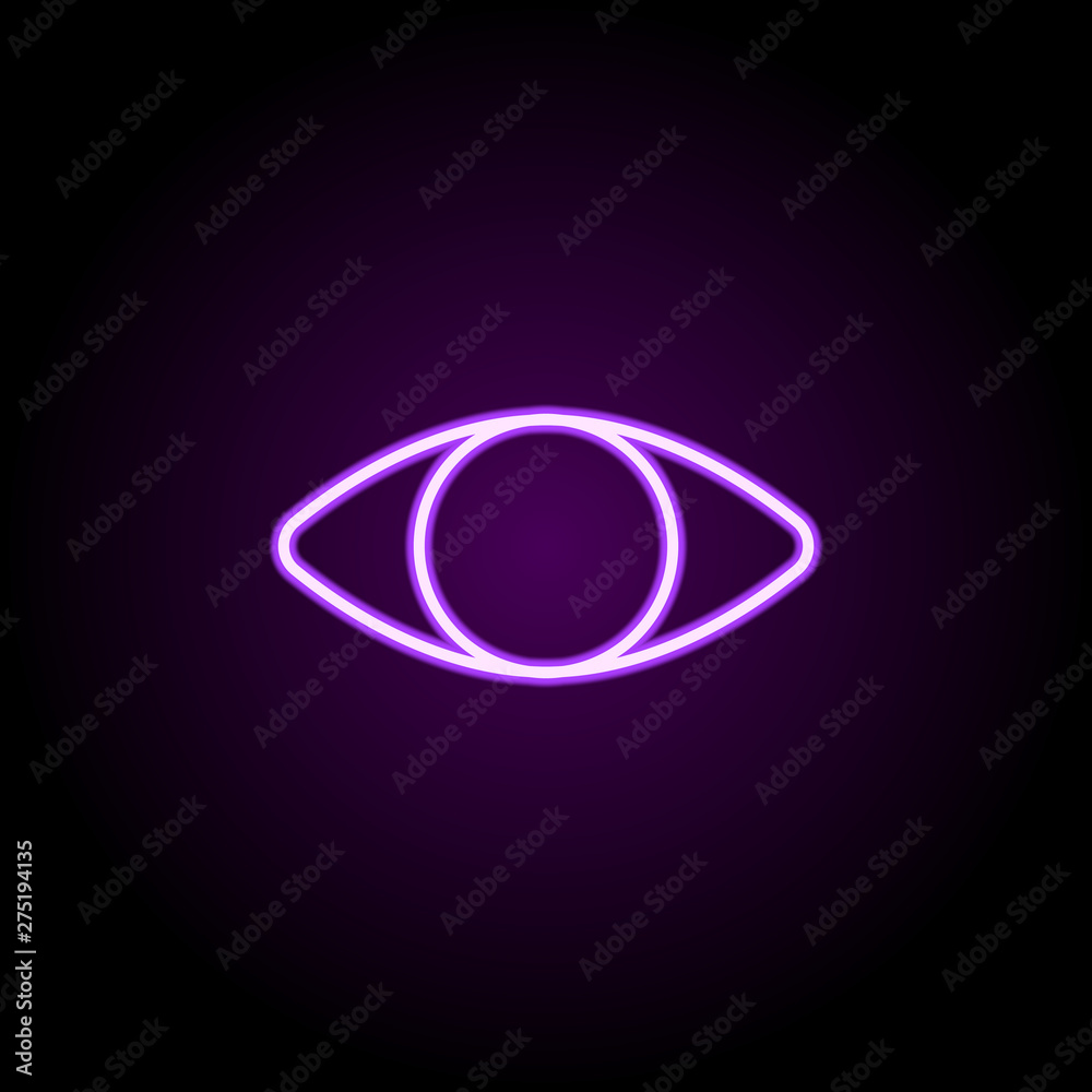 market basket neon icon. Elements of web set. Simple icon for websites, web design, mobile app, info graphics