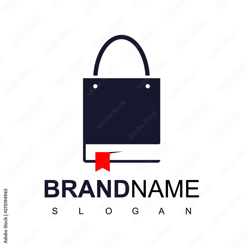 Book And Bag For Book Store Logo Book And Bag For Book Store Logo