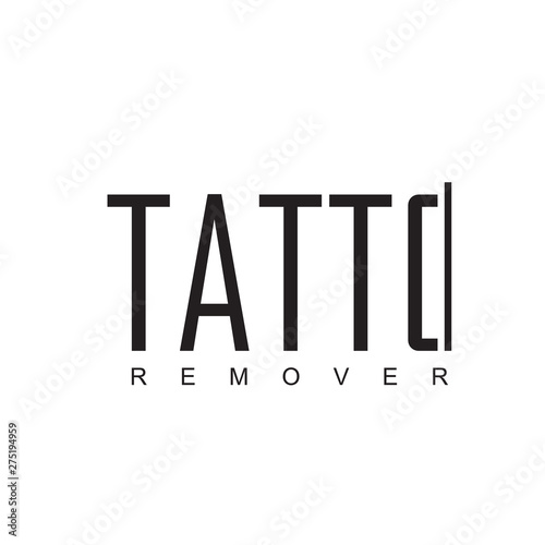 Tattoo Removal Typography Logo