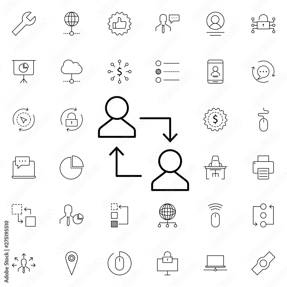 replacement of employee icon. Universal set of business for website design and development, app development replacement of employee icon. Universal set of business for website design and development, app development