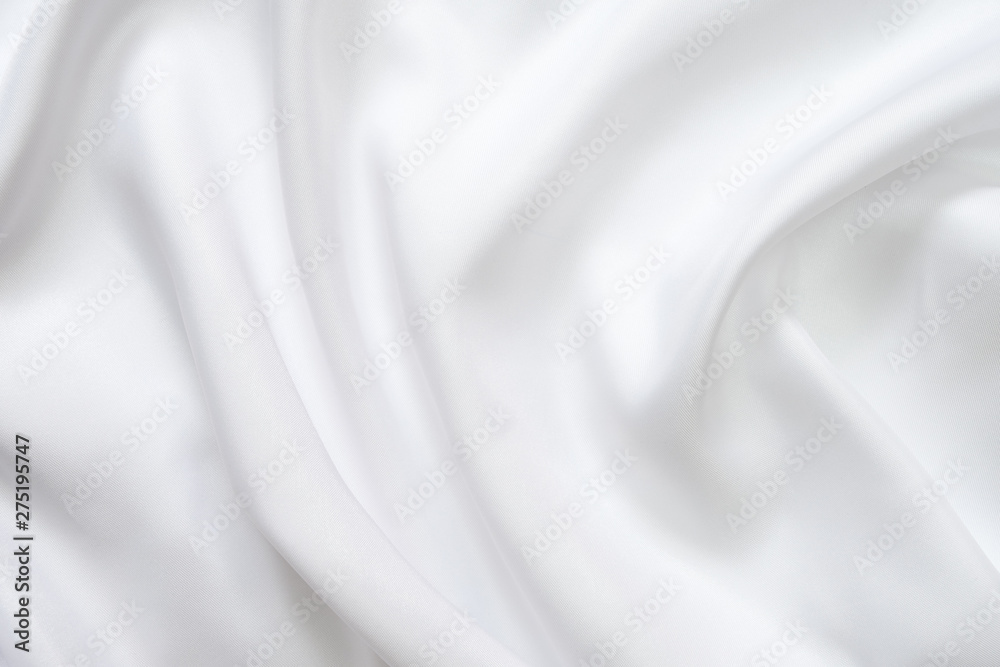 Naklejka premium White satin fabric texture background