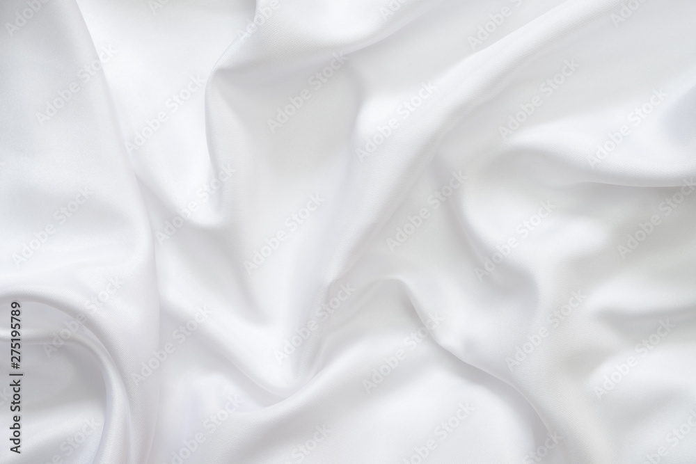 Obraz premium Biała satynowa tkanina tekstura tło