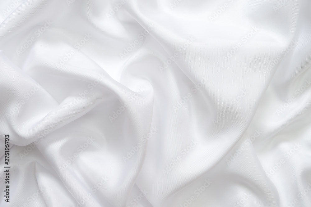 Fototapeta premium White satin fabric texture background