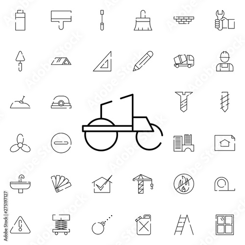asphalt compactor icon. Universal set of construction for website design and development, app development