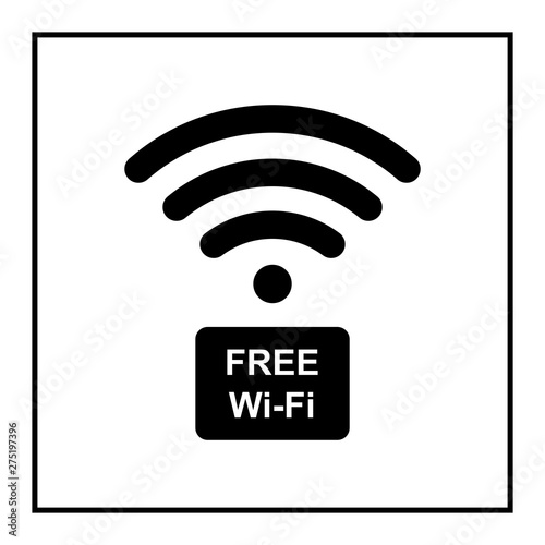 free wi-fi sign vector