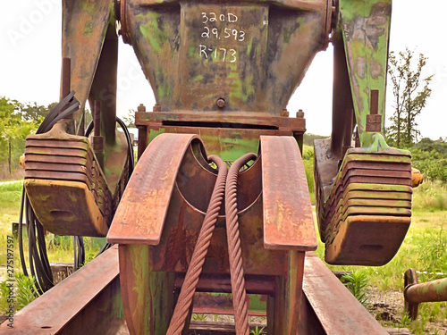 Large pumpjack for an oil well in Oklahoma.