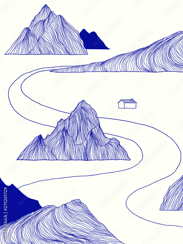 Mountain House Sketch Stock Illustrations – 3,220 Mountain House Sketch  Stock Illustrations, Vectors & Clipart - Dreamstime