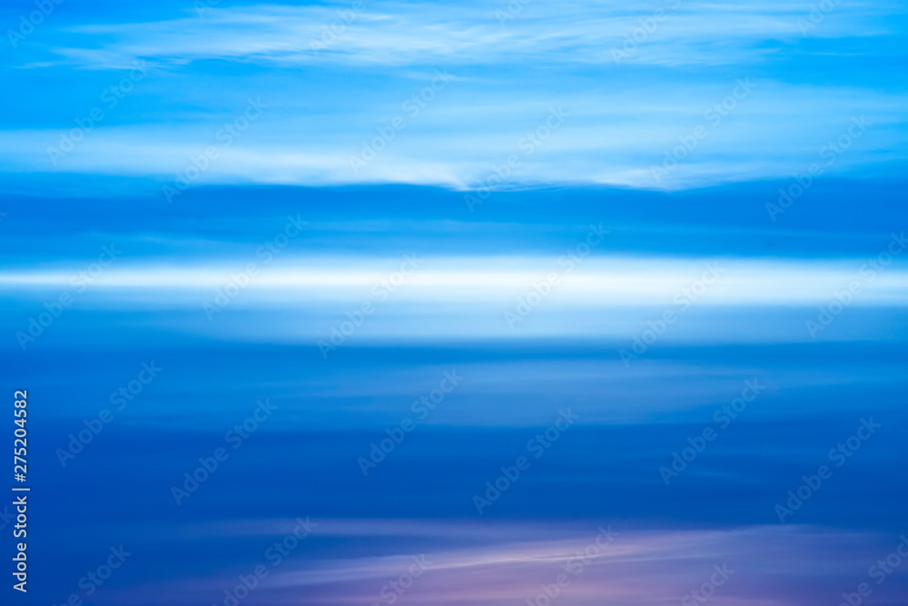 Blue sky and soft cloud in blue hour