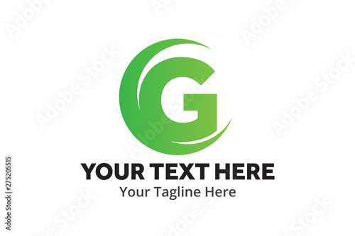 alphabetical g letter logo creative design in flat style with color