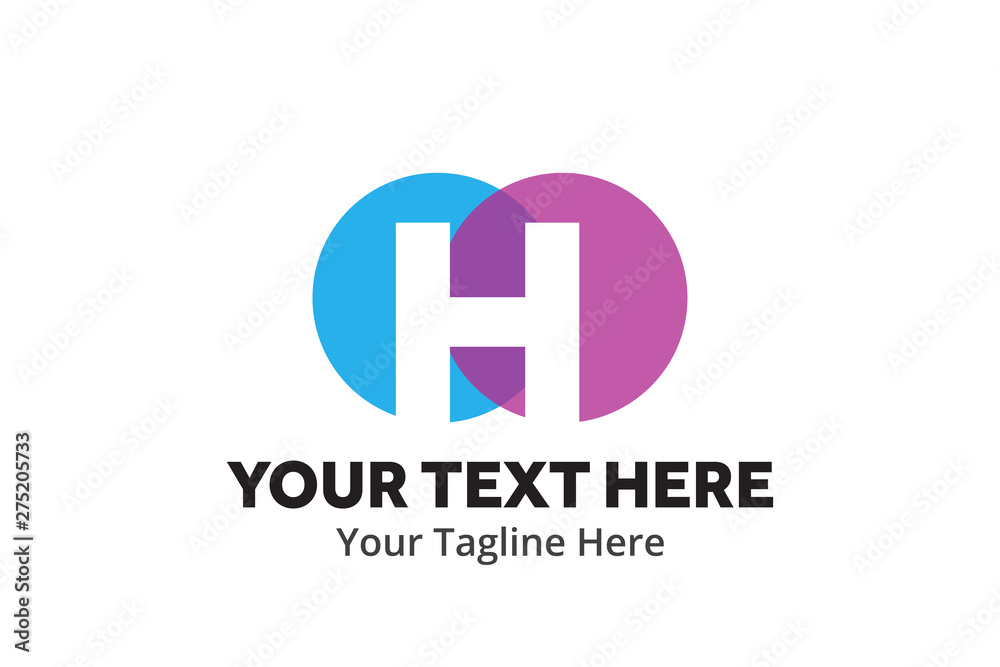 alphabetical h letter logo creative design in flat style with color alphabetical h letter logo creative design in flat style with color