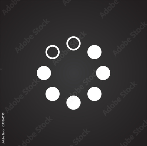 Loading related icon on background for graphic and web design. Simple illustration. Internet concept symbol for website button or mobile app.