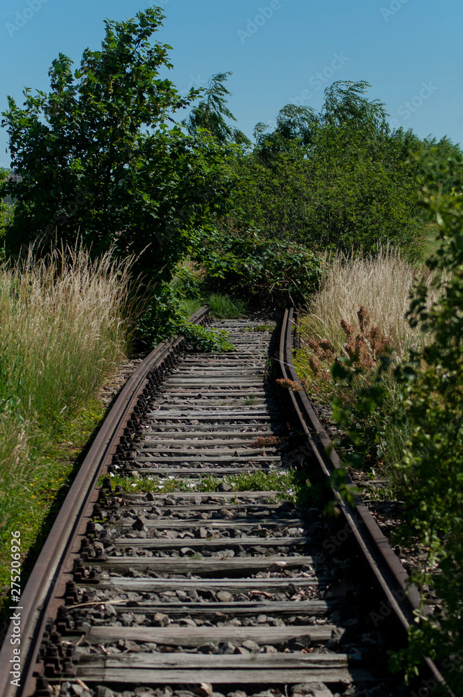 Fototapeta premium abandoned railroad tracks in Berlin