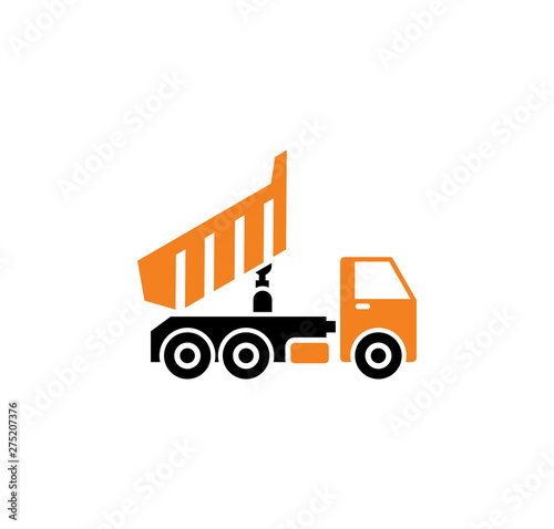 Heavy vehicle related icon on background for graphic and web design. Simple illustration. Internet concept symbol for website button or mobile app.