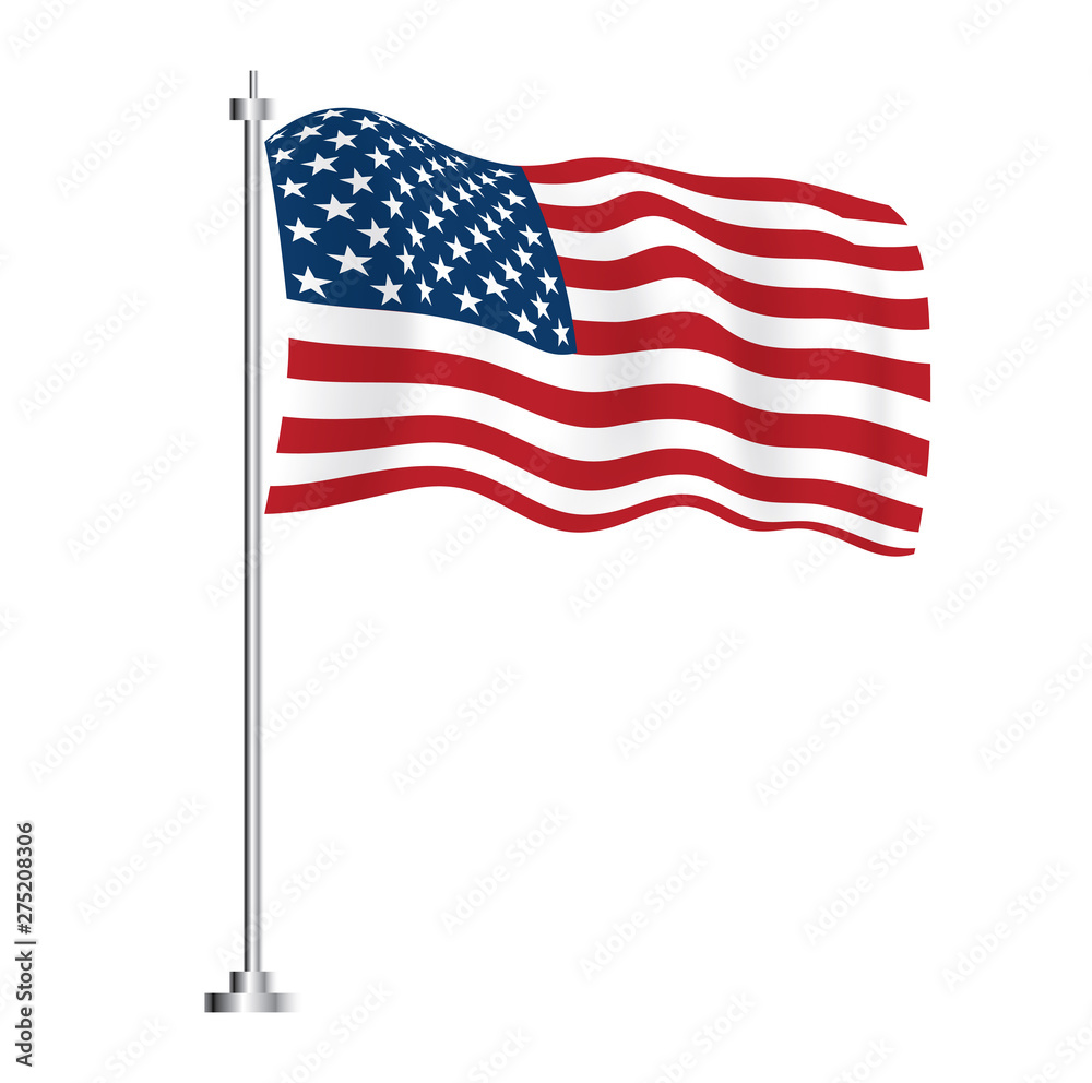 Fototapeta premium United State of America Flag. Vector Illustration.