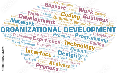 Organizational Development word cloud. Wordcloud made with text only.