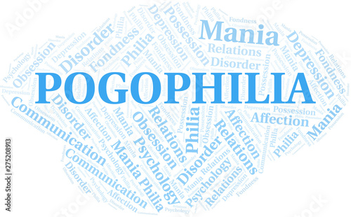 Pogophilia word cloud. Type of Philia.