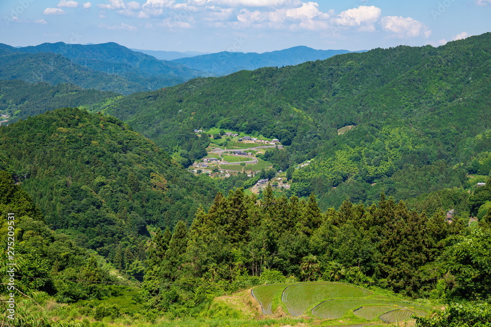 Landscape of small village in the mountains ,Shikoku,Japan