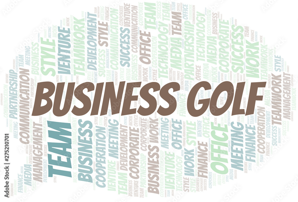 Obraz premium Business Golf word cloud. Collage made with text only.