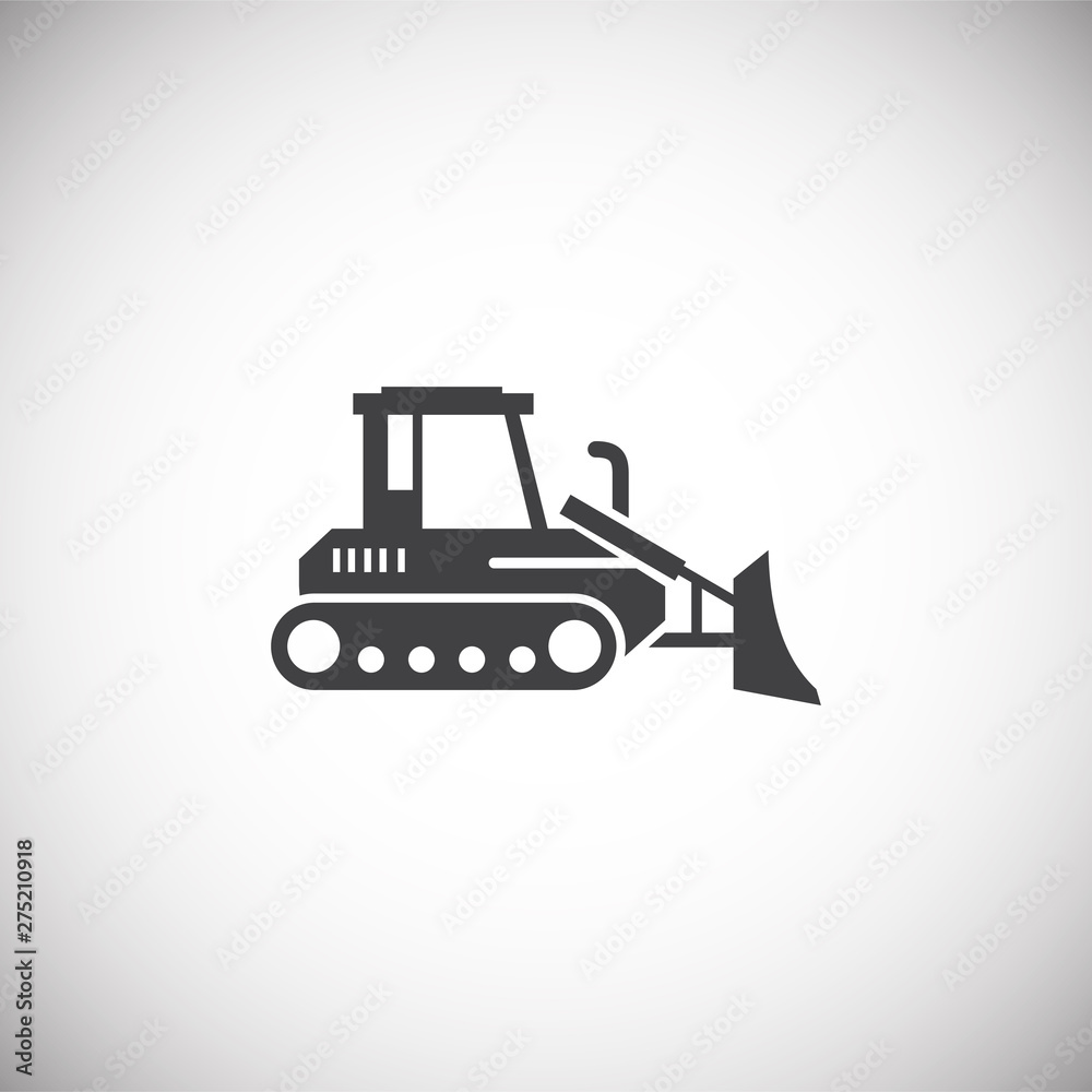 Naklejka premium Heavy vehicle related icon on background for graphic and web design. Simple illustration. Internet concept symbol for website button or mobile app.