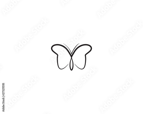 Vector - Butterfly conceptual simple icon. Logo. Vector illustration