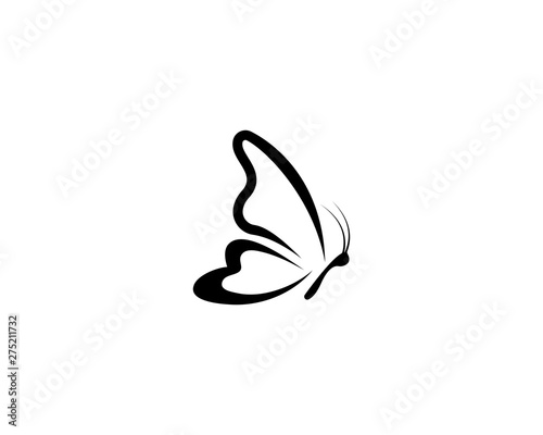 Vector - Butterfly conceptual simple icon. Logo. Vector illustration
