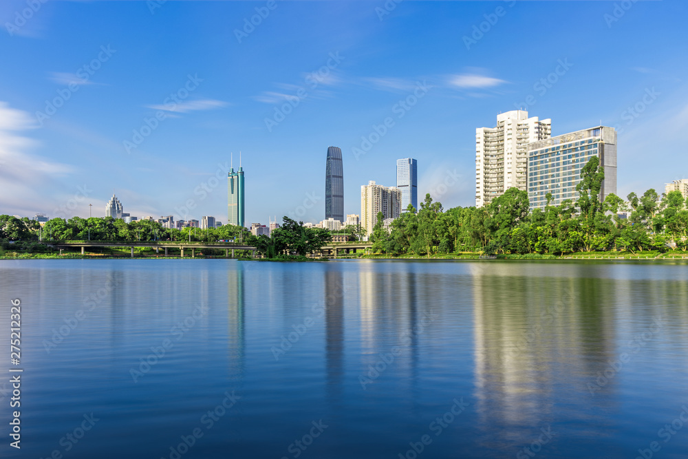 Skyline of Shenzhen Di Wang building and KK100 City Skyline Skyline of Shenzhen Di Wang building and KK100 City Skyline