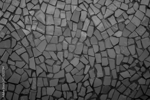 Black Broken tiles mosaic seamless pattern. cement tile pattern, stone road icon, slab tile, mosaic tile wallpapers for kitchen.