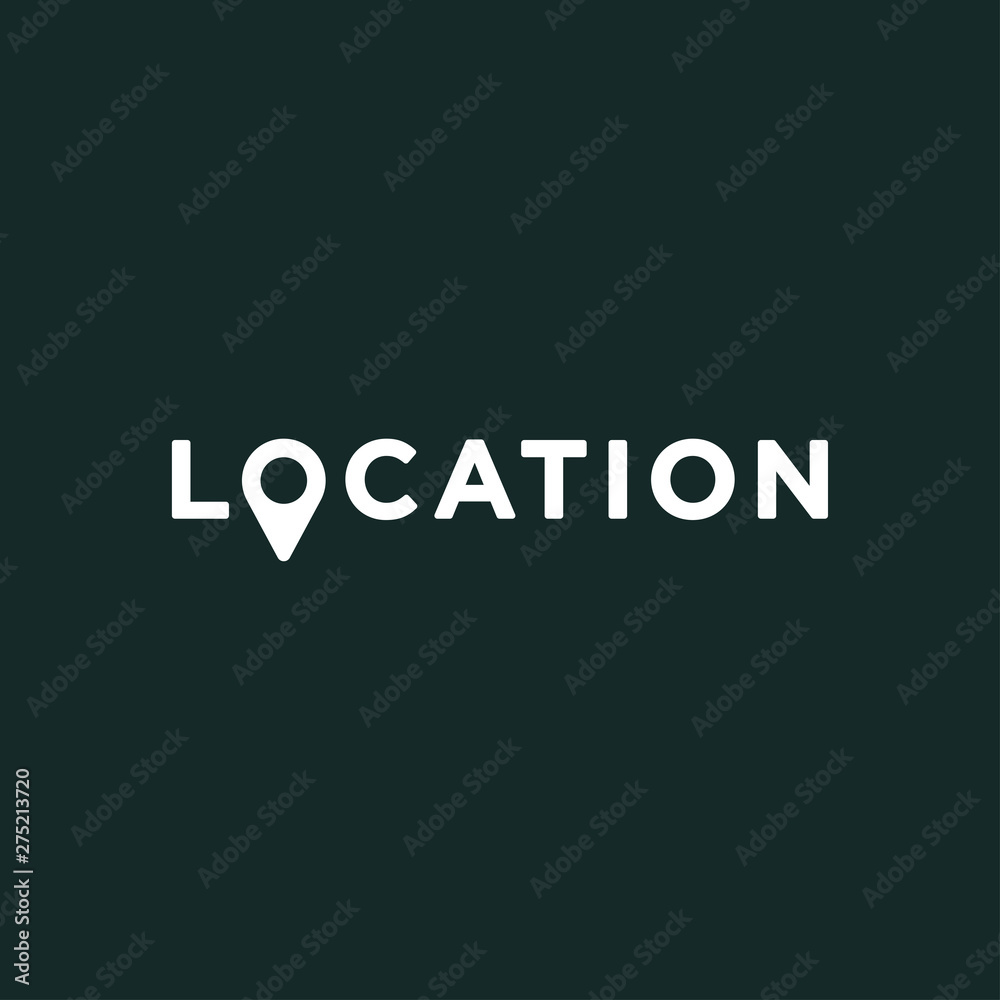 Location sign icon design concept.