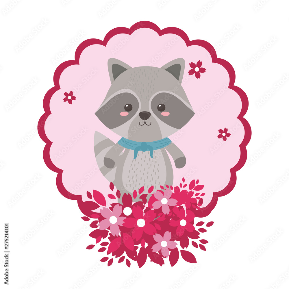 Obraz premium Raccoon cartoon design vector illustrator