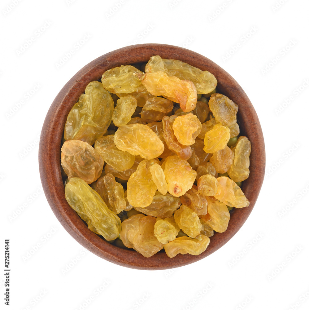Top view of currant isolated on white background