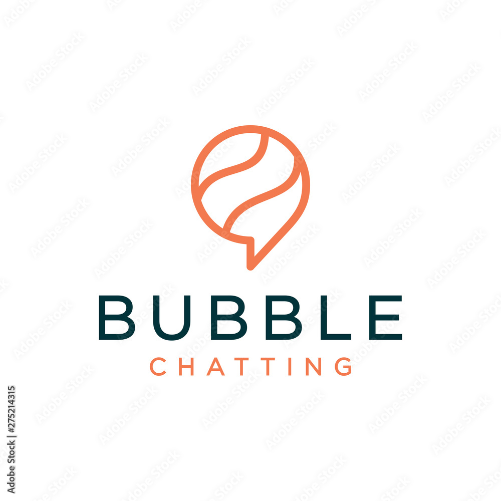 Obraz premium Bubble chat logo and icon design concept.