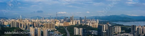 Shenzhen Futian District City Buildings Skyline Scenery © WU