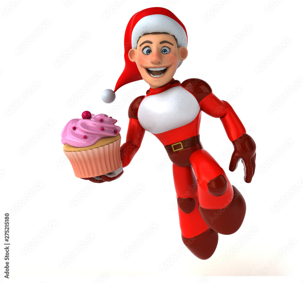 Fun Super Santa Claus - 3D Illustration Fun Super Santa Claus - 3D Illustration