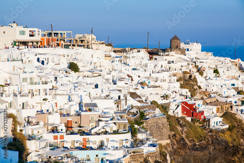 traditional white houses in Imerovigli, Santorini, Cyclades islands Greece - amazing travel destination