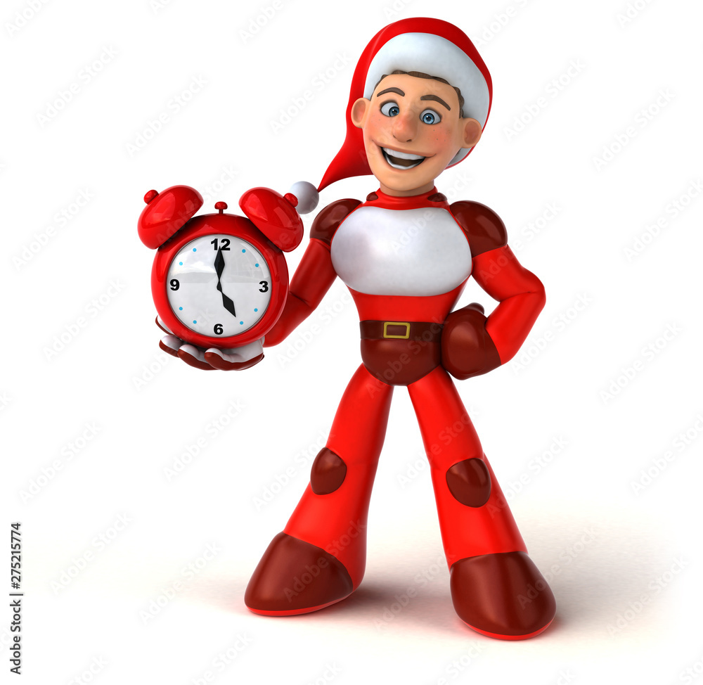 Fun Super Santa Claus - 3D Illustration Fun Super Santa Claus - 3D Illustration