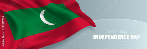 Free Download Maldives happy independence day greeting card, banner with template text vector illustration - GFXLoad