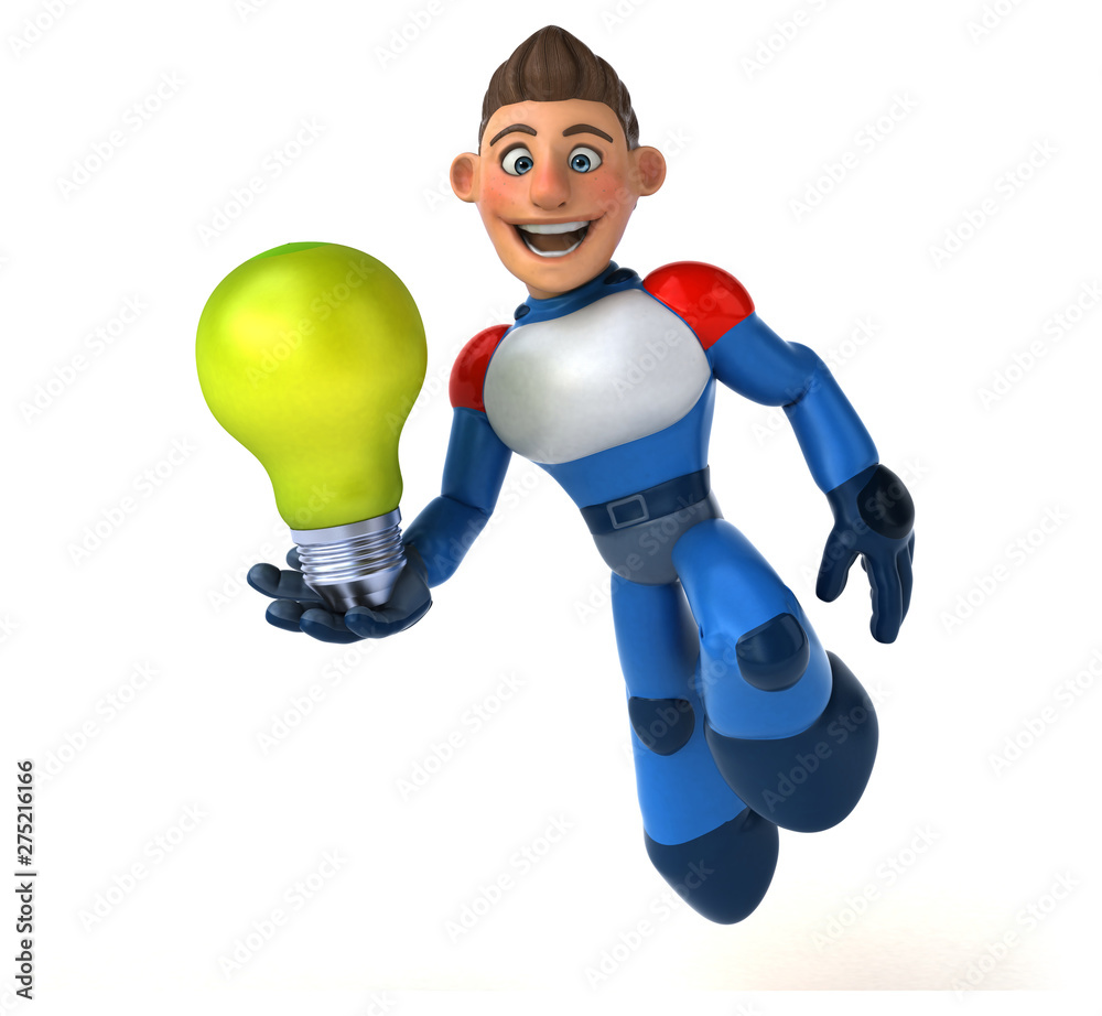 Super modern superhero - 3D Illustration Super modern superhero - 3D Illustration