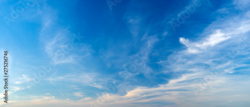 blue sky with nice clouds photo