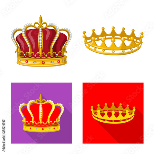 Vector design of medieval and nobility icon. Set of medieval and monarchy vector icon for stock.