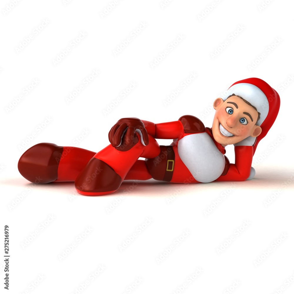 Fun Super Santa Claus - 3D Illustration Fun Super Santa Claus - 3D Illustration