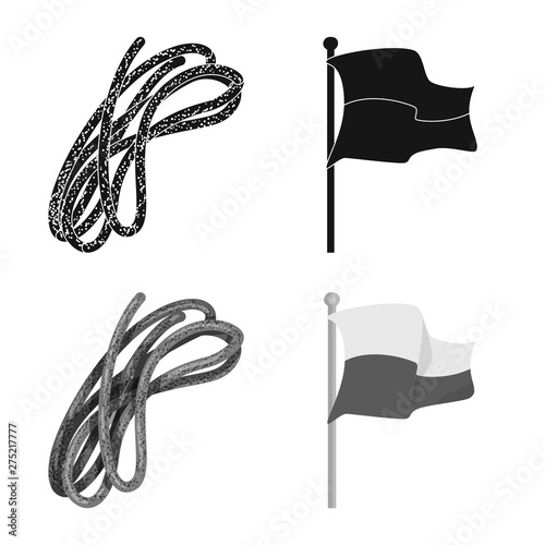Isolated object of traditional and tour icon. Set of traditional and landmarks vector icon for stock.